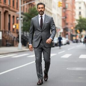 Tom Ford Suit Mens 40 R Gray 2pc Wool POW Glen Plaid Peak Gurkha Pants 34 Italy